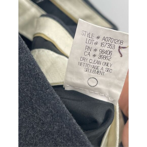 Theory Dress Pants Women Size 8 Gray Flare Leg Wool - Picture 9 of 11